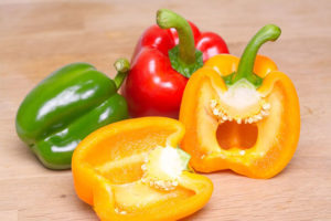 Red, Green and Yellow Peppers