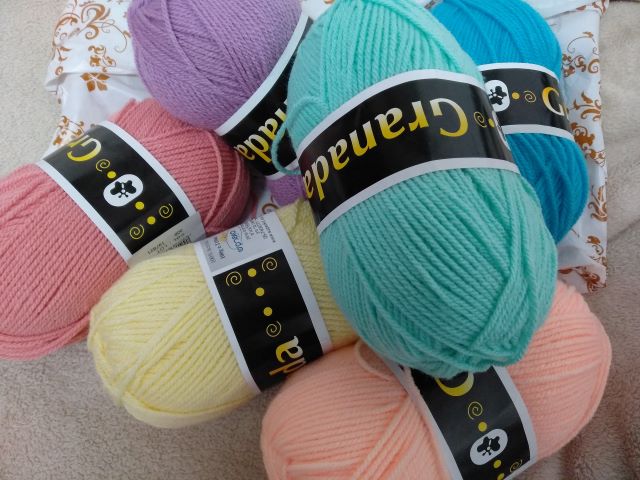 multi-coloured balls of wool